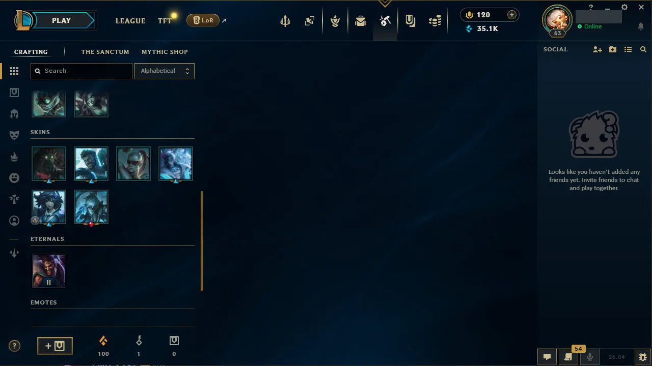 🌍 EUW 👑 Season 16 (Current) 🔥 Master (59 LP) 📌️ Mid Main 💎️ WR:61% ✨️ +25LP Gains / 18 Skins + Loot 🔐 Lifetime Ownership 🏷️ #TH-S2M