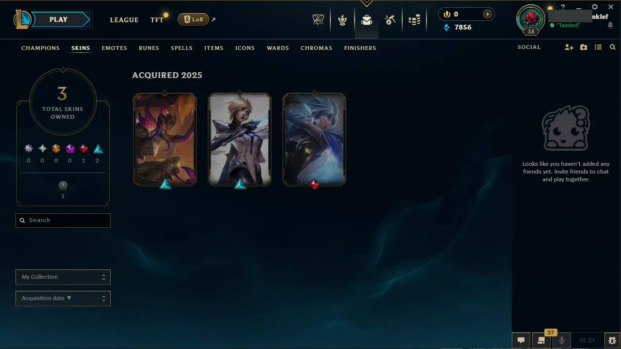 🌍 EUNE 🔒 Handlevel ⚡️ Platinum I (38 LP) ✨️ WR:53% 🔥 71 Champs + 3 Skins ♾️ Lifetime Ownership 📧 Full Access Account ✅ #TH-631-A3