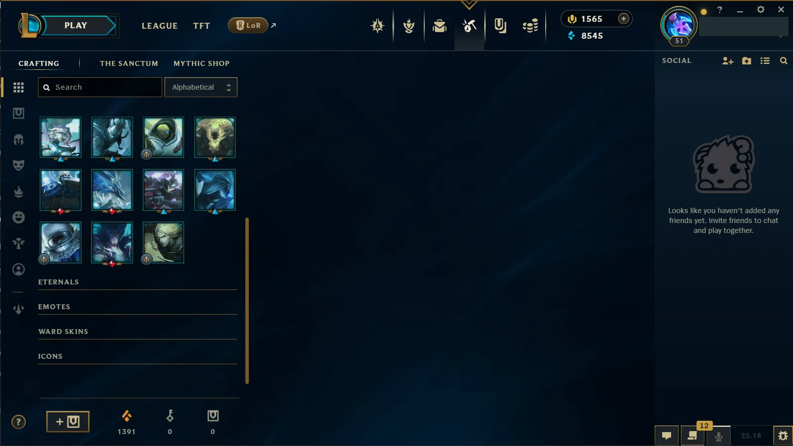 🌍 EUW 🔒 Handlevel ⚡ Emerald IV (48 LP)✨ WR:52% 🔥 1565 RP + 75 Mythic Essences + 36 Clean Skins + 58 Champions ♾️ Lifetime Ownership 📧 Full Email Access ✅ Full Ownership Transfer #TH-537