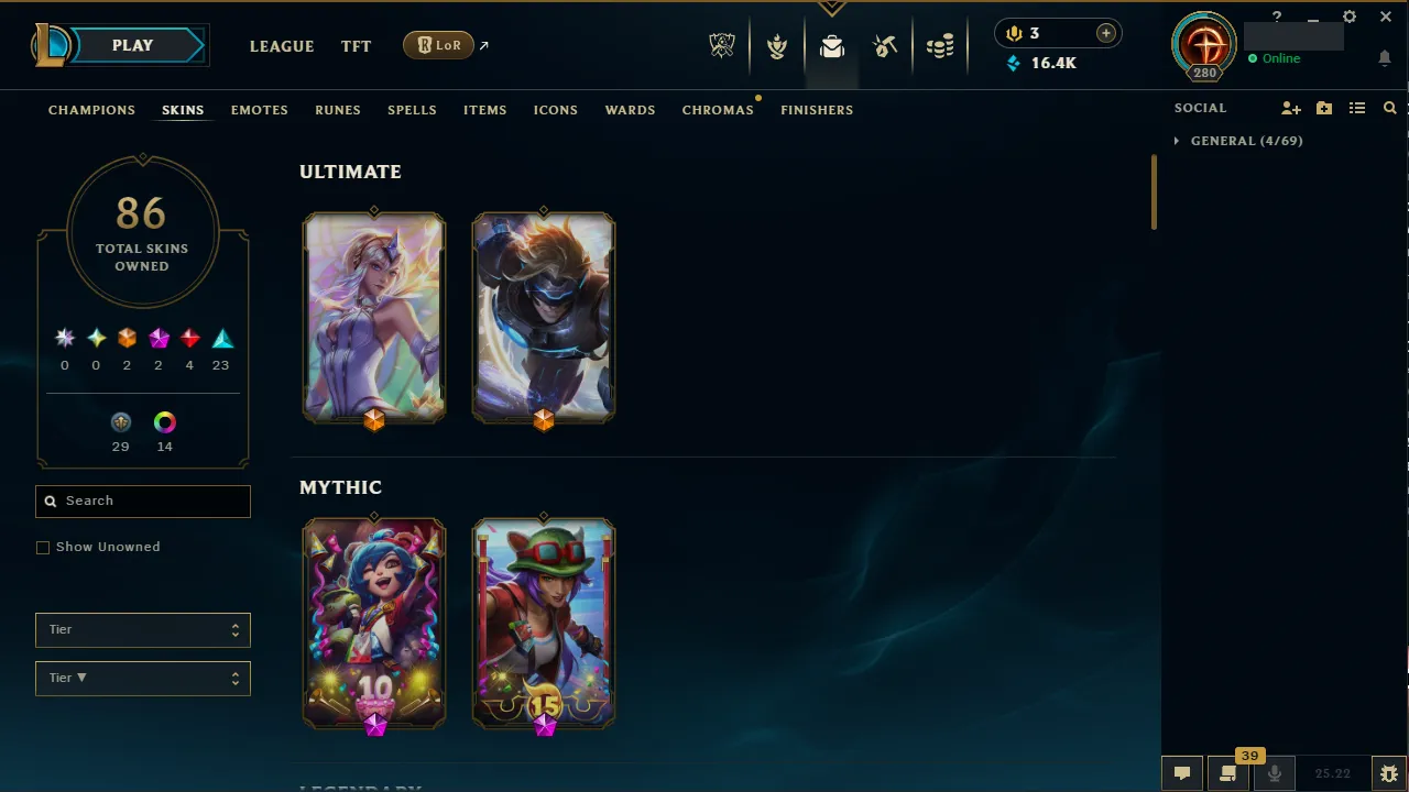 🌍 TR [Transfer Included] 🔒 Handlevel ⚡️ Gold II (61 LP) ✨️ WR:65% 🔥 171 Champs + 86 Skins  📧 Full Access Account ✅ #TH-2DCXXJ