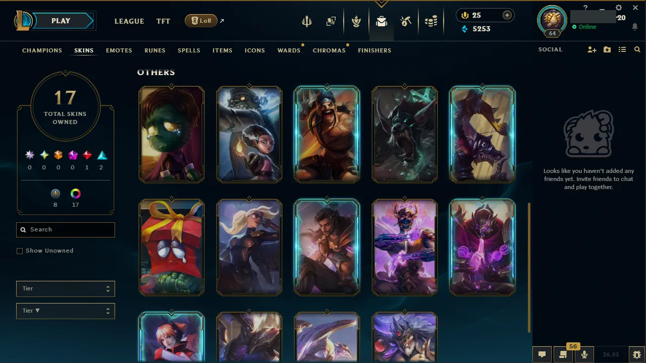 🌍 EUW 👑 Season 16 (Current) 🔥 Master (558 LP) 📌️ ADC Main 💎️ WR:65% ✨️ 17 Skins + Gladiator Draven 🔐 Lifetime Ownership 🏷️ #TH-3SG