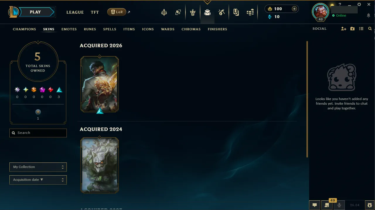 🌍 EUNE 👑 Season 16 (Current) 🔥 Platinum I (52 LP) 💎️ WR:65% ✨️ Diamond+ MMR +30LP Gains 🔐 Lifetime Ownership 🏷️ #TH-2F6