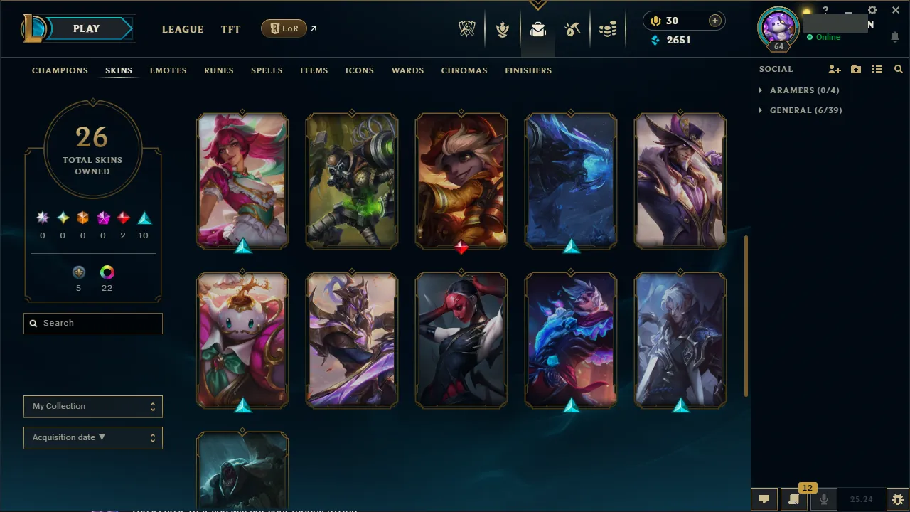 🌍 EUW 🔒 Handlevel ⚡️ Diamond II (88 LP) 🥇 Jungle Main ✨️ 200LP Peak 🔥 26 Skins 📧 Full Access Account ✅ #TH-701