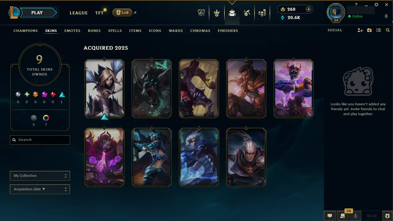 🌍 EUW 🔒 Handlevel ⚡️ Gold I (40 LP) 🥇 ADC Main ✨️ 9 Skins 🔥 +38LP Gains [MAX]  📧 Full Access Account ✅ #TH-DKX003