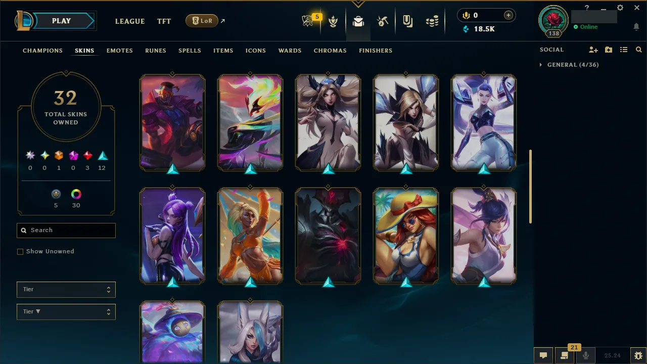 🌍 EUW 🔒 Handlevel ⚡️ Emerald I (75 LP) 🥇 ADC Main ✨️ Diamond Decay 🔥 32 Skins 📧 Full Access Account ✅ #TH-704-1