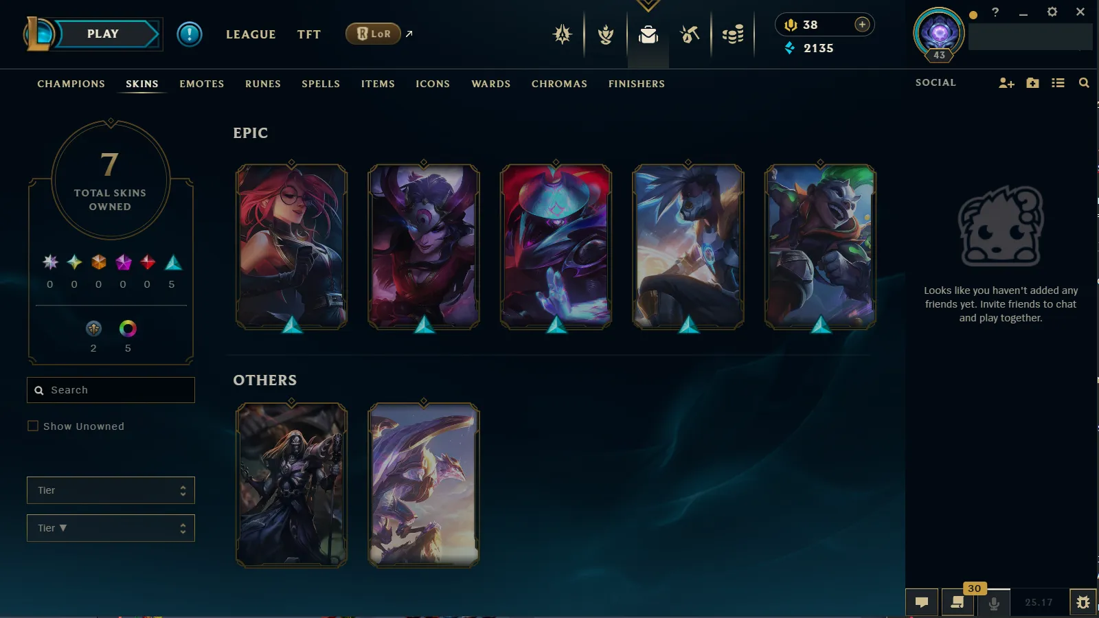 🌍 EUW 🔒 Handlevel ⚡ Emerald IV (81 LP)✨ 43 Champs + 7 Skins 🔥 +27LP Gains ♾️ Lifetime Ownership 📧 Full Email Access ✅ Full Ownership Transfer #FLK2