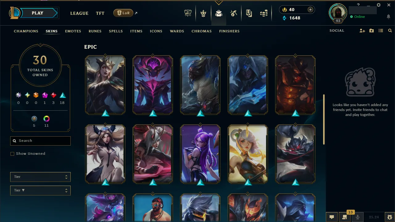 🌍 EUW 🔒 Handlevel ⚡️ Emerald IV (38 LP) 🥇 Jungle Main ✨️ WR:56% 🔥 30 Skins 📧 Full Access Account ✅ #TH-Y7Z