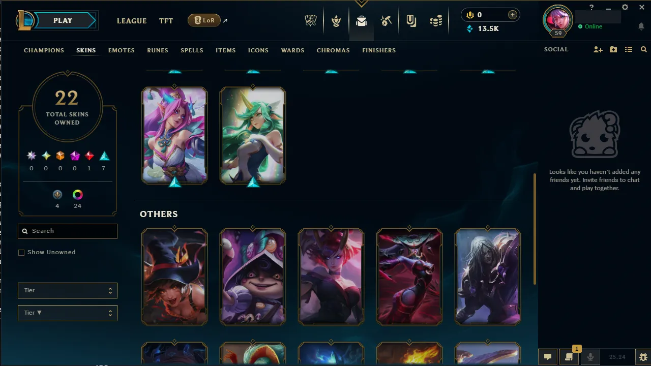 🌍 EUNE 🔒 Handlevel ⚡️ Diamond I (25 LP) 🥇 Jungle Main ✨️ WR:57% 🔥 80 Champs + 22 Skins + 24 Chromas ✅ #TH-0722-2