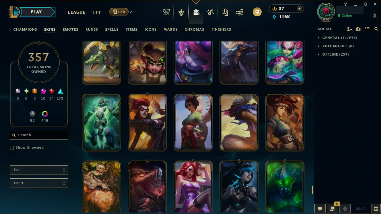 🌍 EUW 🔒 Handlevel ⚡️ Emerald I (75 LP) 🥇 ADC Main ✨️ 352 Skins + 458 Chromas 🔥 All Champs 📧 Full Access Account ✅ #TH-704