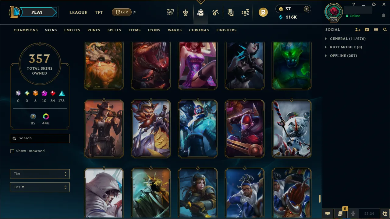🌍 EUW 🔒 Handlevel ⚡️ Emerald I (75 LP) 🥇 ADC Main ✨️ 352 Skins + 458 Chromas 🔥 All Champs 📧 Full Access Account ✅ #TH-704