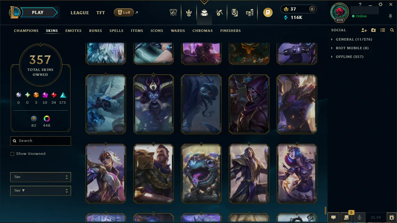 🌍 EUW 🔒 Handlevel ⚡️ Emerald I (75 LP) 🥇 ADC Main ✨️ 352 Skins + 458 Chromas 🔥 All Champs 📧 Full Access Account ✅ #TH-704