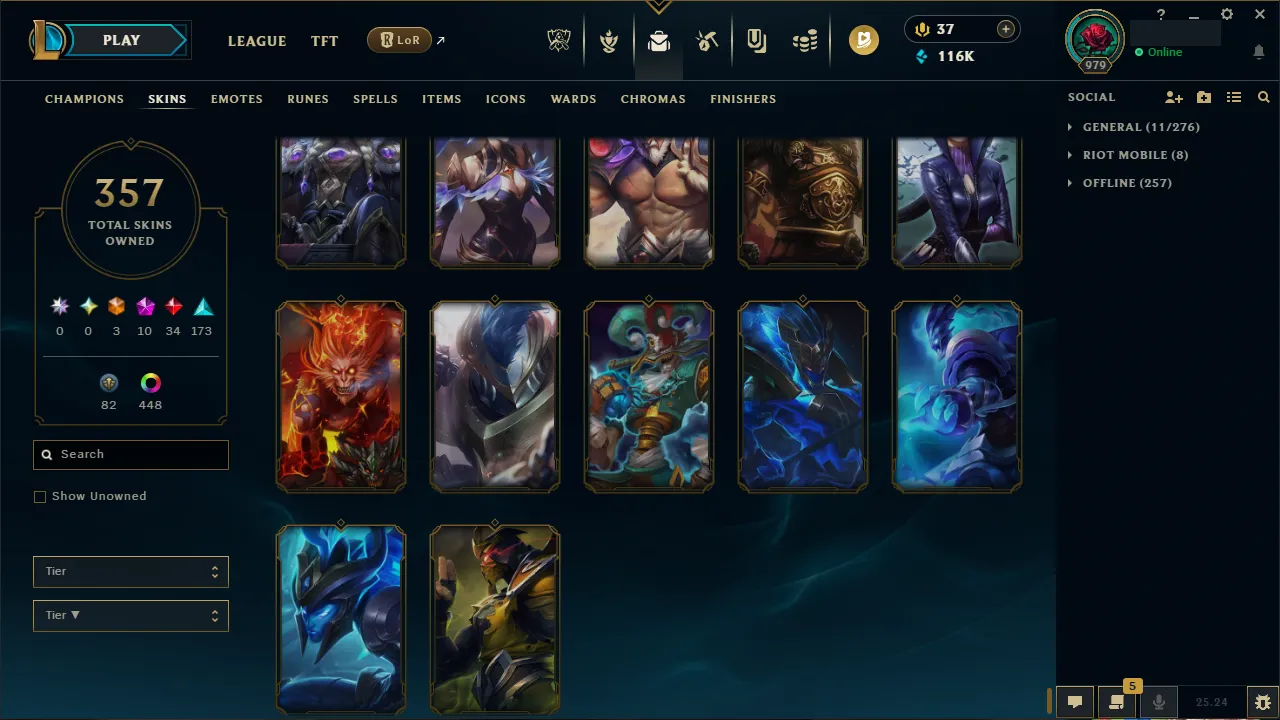 🌍 EUW 🔒 Handlevel ⚡️ Emerald I (75 LP) 🥇 ADC Main ✨️ 352 Skins + 458 Chromas 🔥 All Champs 📧 Full Access Account ✅ #TH-704