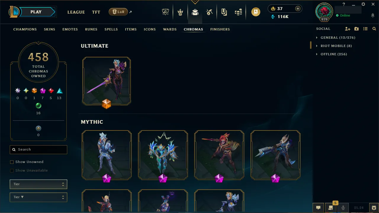 🌍 EUW 🔒 Handlevel ⚡️ Emerald I (75 LP) 🥇 ADC Main ✨️ 352 Skins + 458 Chromas 🔥 All Champs 📧 Full Access Account ✅ #TH-704