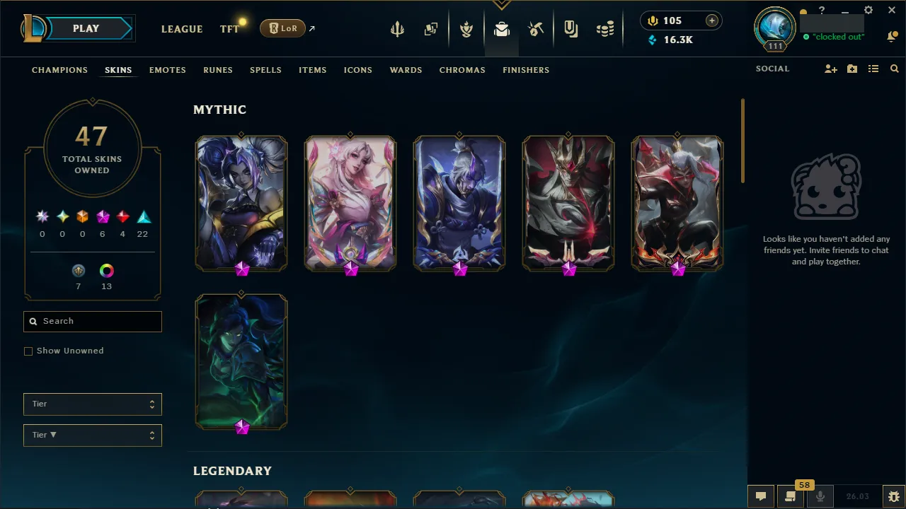 🌍 EUW 👑 Season 16 (Current) 🔥 Diamond I (75 LP) 💎️ 780LP Grandmaster Peak ✨️ Decay from 500LP 🔐 Lifetime Ownership 🏷️ #TH-0857-G1