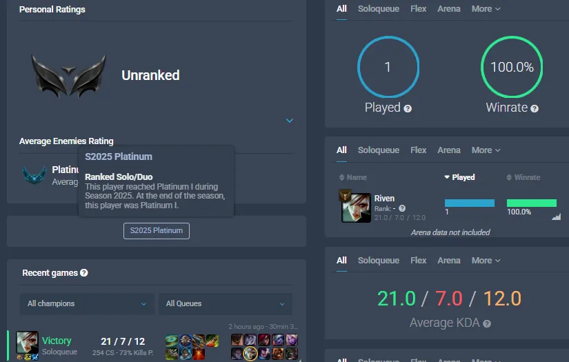 🌍 EUNE 🔒 Handlevel ⚡️ Platinum III (60 LP) 🥇 Dawnbringer Riven ✨️ WR:100% 🔥 -  📧 Full Access Account ✅ #TH-631-A3
