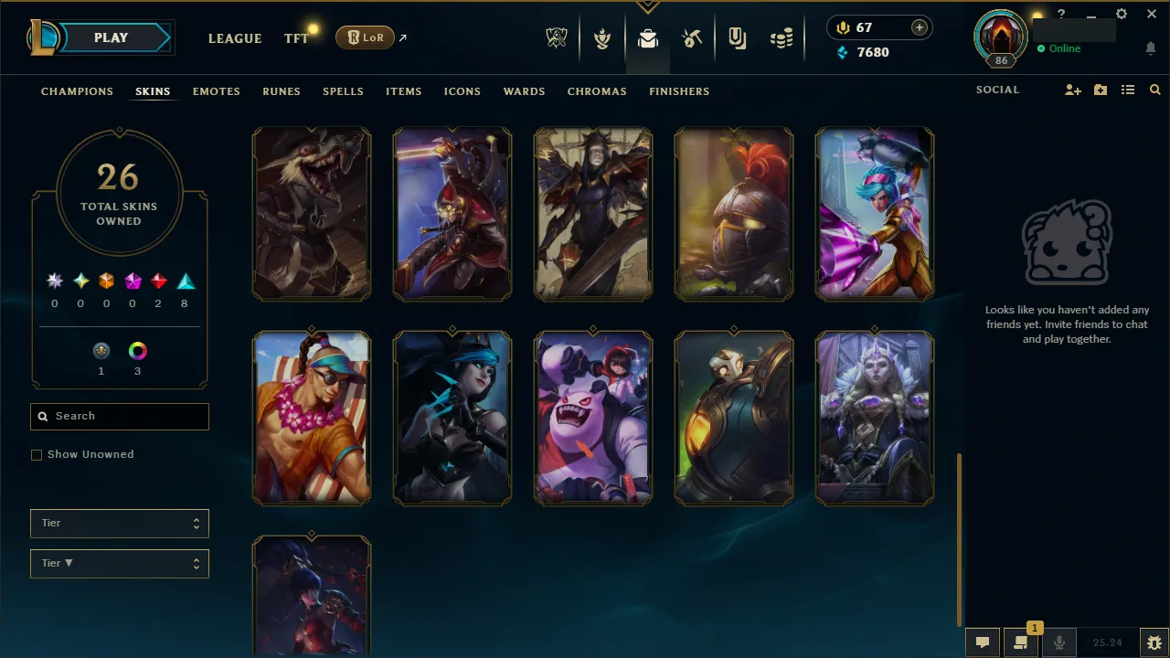 🌍 EUNE 🔒 Handlevel ⚡️ Master (1 LP) 🥇 Support Main ✨️ WR:68% 🔥 26 Skins 📧 Full Access Account ✅ #TH-0722-1