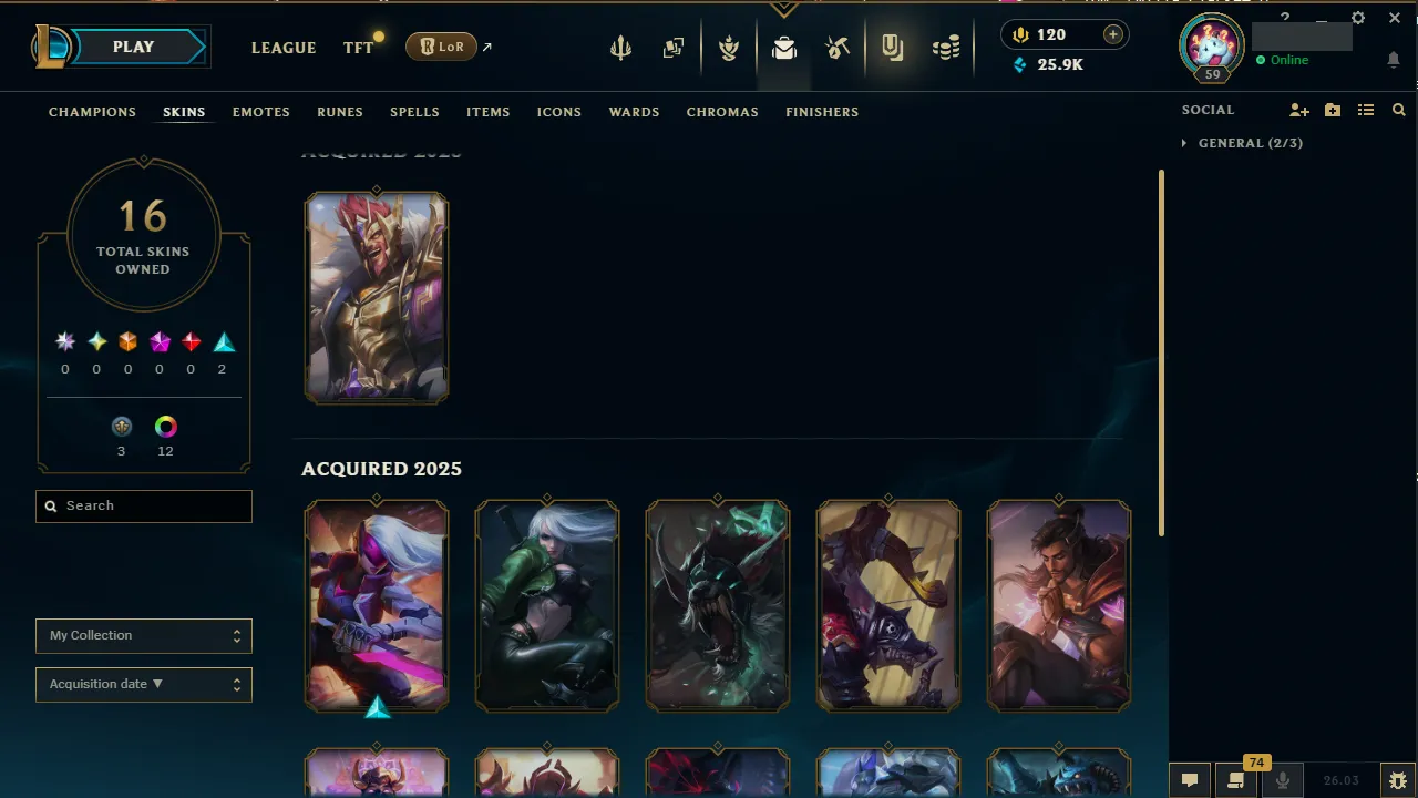 🌍 EUW 👑 Season 16 (Current) 🔥 Unranked 💎️ Season 15 Master 150LP Peak ✨️ Master+ MMR 🔐 Lifetime Ownership 🏷️ #TH-0857-G2