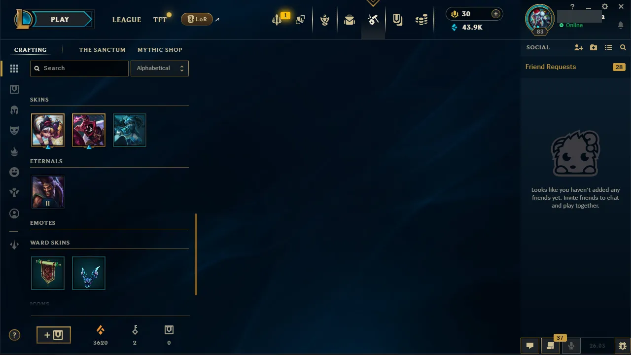 🌍 EUW 👑 Season 16 (Current) 🔥 Diamond I (20 LP) 📌️ Mid Main 💎️ Master Peak Current Season ✨️ Big Loot 🔐 Lifetime Ownership 🏷️ #TH-2S0