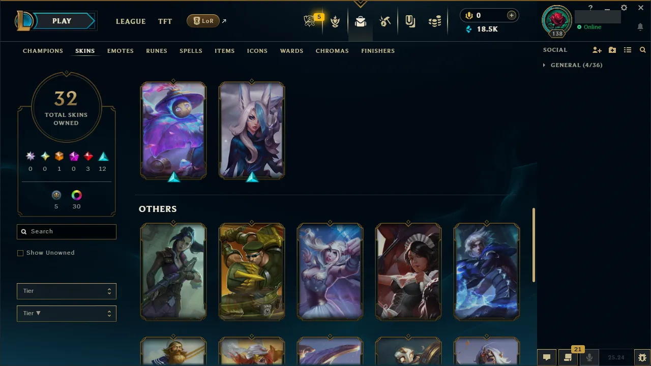 🌍 EUW 🔒 Handlevel ⚡️ Emerald I (75 LP) 🥇 ADC Main ✨️ Diamond Decay 🔥 32 Skins 📧 Full Access Account ✅ #TH-704-1