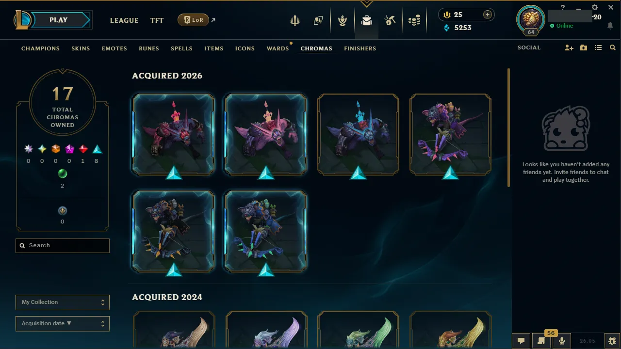 🌍 EUW 👑 Season 16 (Current) 🔥 Master (558 LP) 📌️ ADC Main 💎️ WR:65% ✨️ 17 Skins + Gladiator Draven 🔐 Lifetime Ownership 🏷️ #TH-3SG