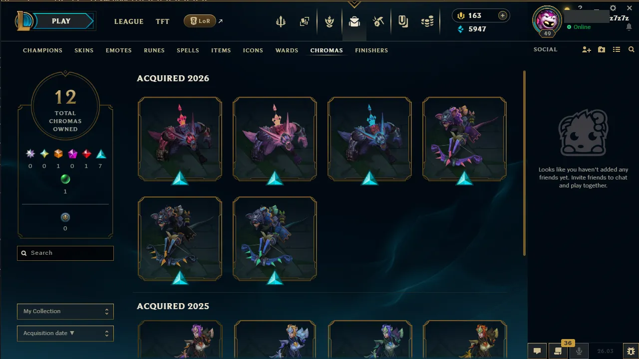 🌍 EUNE 👑 Season 16 (Current) 🔥 Master (593 LP) 📌️ Mid Main 💎️ WR:63% ✨️ 14 Skins 🔐 Lifetime Ownership 🏷️ #TH-D37