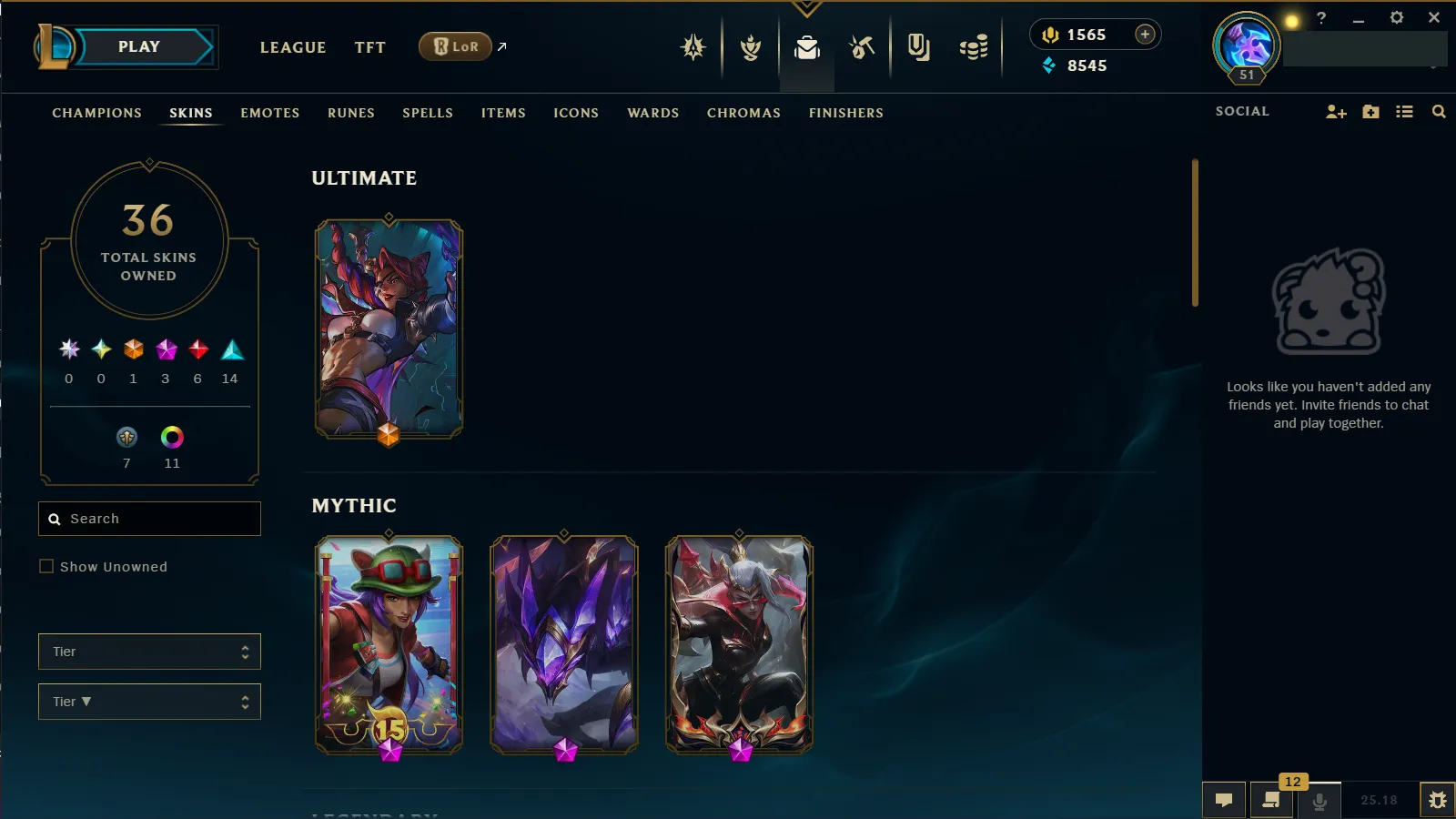 🌍 EUW 🔒 Handlevel ⚡ Emerald IV (48 LP)✨ WR:52% 🔥 1565 RP + 75 Mythic Essences + 36 Clean Skins + 58 Champions ♾️ Lifetime Ownership 📧 Full Email Access ✅ Full Ownership Transfer #TH-537