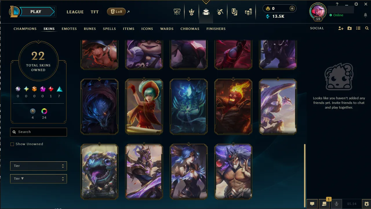 🌍 EUNE 🔒 Handlevel ⚡️ Diamond I (25 LP) 🥇 Jungle Main ✨️ WR:57% 🔥 80 Champs + 22 Skins + 24 Chromas ✅ #TH-0722-2