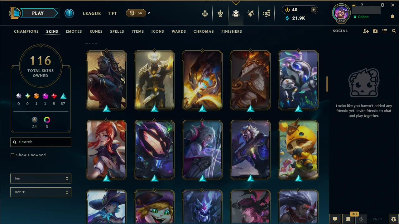 🌍 LA 🔒 Handlevel ⚡️ Iron 2025 🥇 116 Skins ✨️ 170 Champs 🔥 Transferable 📧 Full Access Account ✅ #TH-F6A