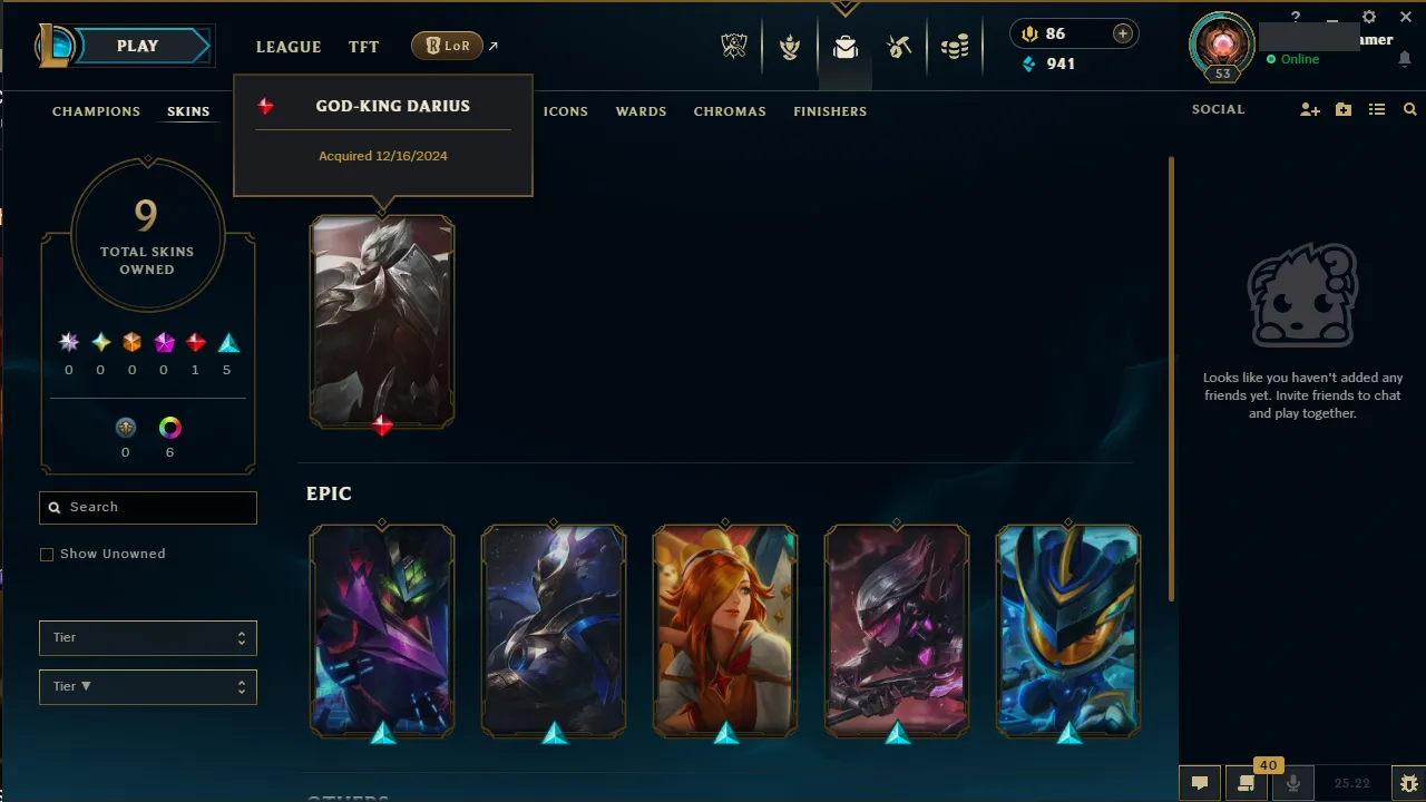 🌍 EUW 🔒 Handlevel ⚡️ Emerald IV (0 LP) ✨️ WR:61% 🔥 60 Champions + 9 Skisn  📧 Full Access Account ✅ #TH-SJKFDI