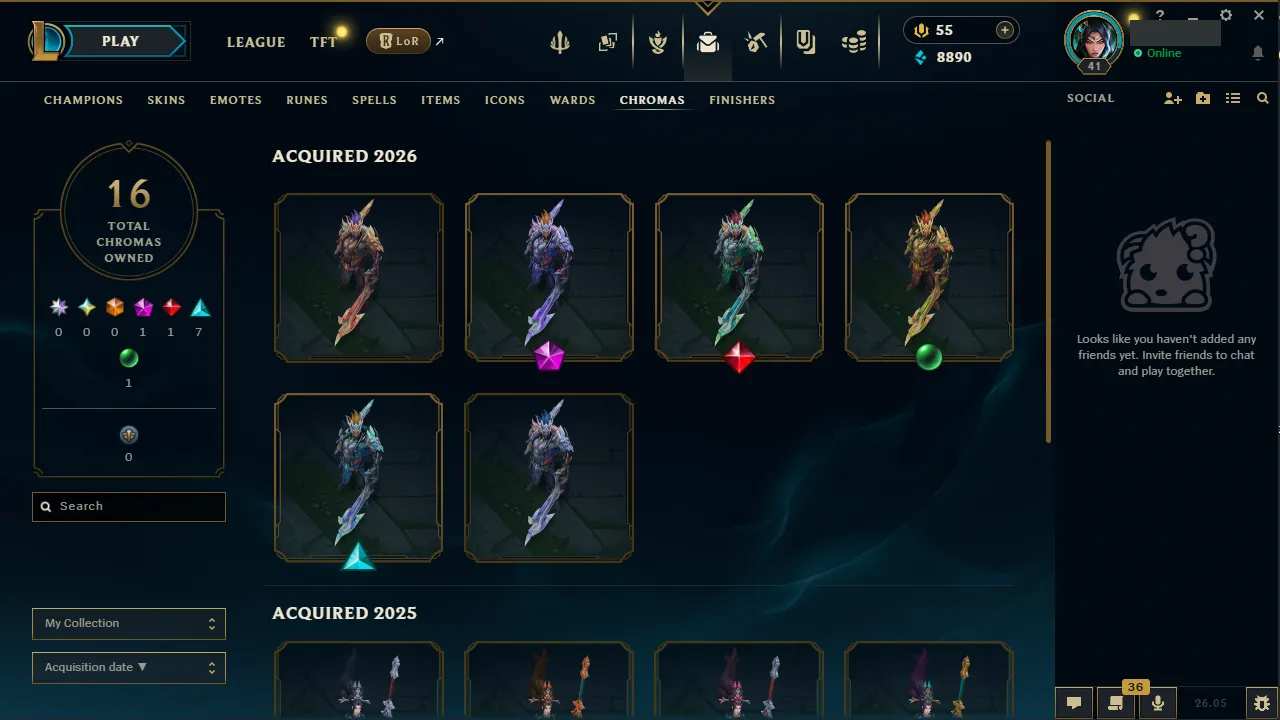 🌍 EUNE 👑 Season 16 (Current) 🔥 Diamond IV (5 LP) 📌️ Supp Main 💎️ Master+ MMR ✨️ +30LP Gains 🔐 Lifetime Ownership 🏷️ #TH-0895