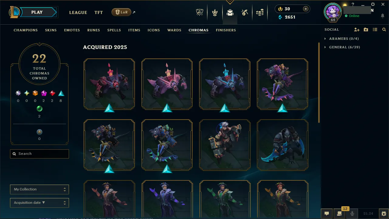 🌍 EUW 🔒 Handlevel ⚡️ Diamond II (88 LP) 🥇 Jungle Main ✨️ 200LP Peak 🔥 26 Skins 📧 Full Access Account ✅ #TH-701