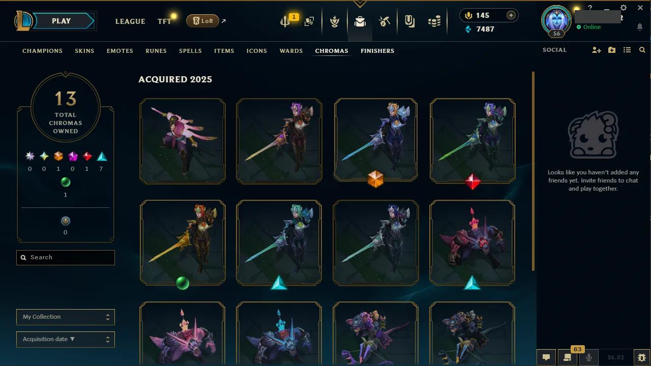 🌍 EUW 👑 Season 16 (Current) 🔥 Diamond III (99 LP) 📌️ Mid Main 💎️ +25LP Gains ✨️ 21 Skins 🔐 Lifetime Ownership 🏷️ #TH-FX7