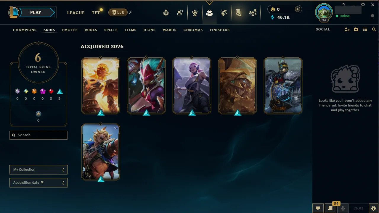 🌍 EUW 👑 Season 16 (Current) 🔥 Platinum III (87 LP) 📌️ Top Main 💎️ +30LP Gains ✨️ 6 Skins 🔐 Lifetime Ownership 🏷️ #TH-S28