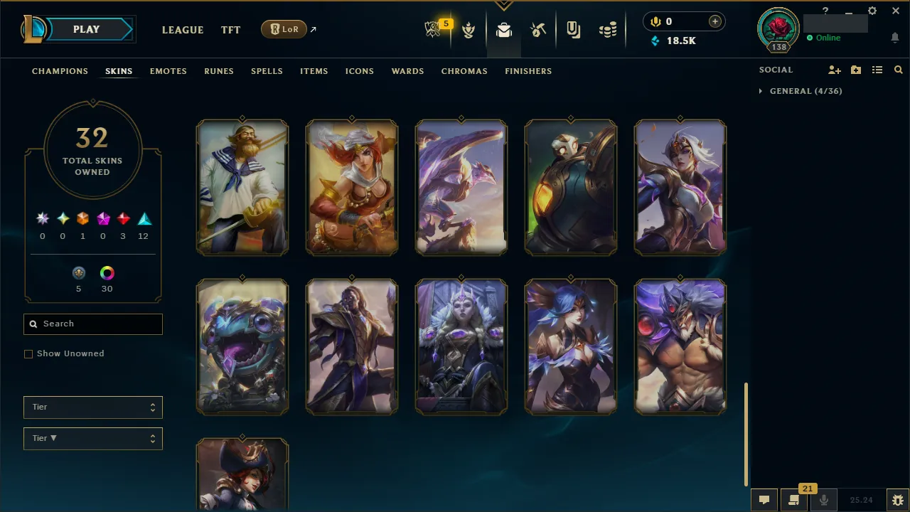 🌍 EUW 🔒 Handlevel ⚡️ Emerald I (75 LP) 🥇 ADC Main ✨️ Diamond Decay 🔥 32 Skins 📧 Full Access Account ✅ #TH-704-1