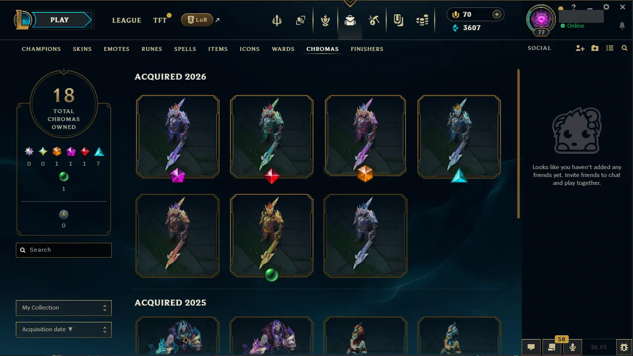 🌍 EUW 👑 Season 16 (Current) 🔥 Diamond II (36 LP) 📌️ Mid/Jungle 💎️ 20 Skins ✨️  🔐 Lifetime Ownership 🏷️ #TH-3XH