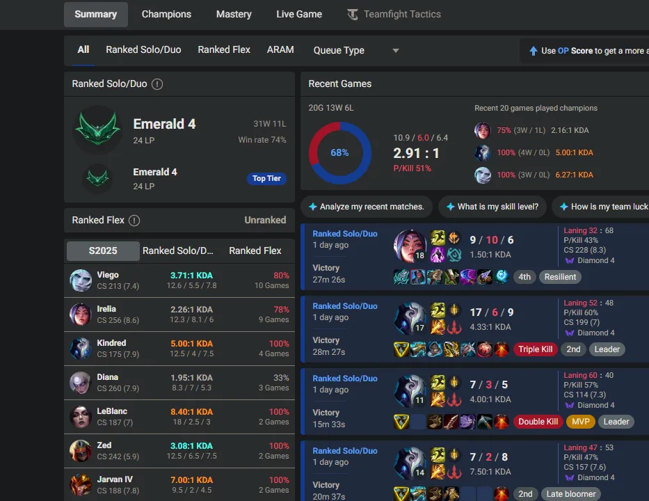 🌍 EUW 🔒 Handlevel ⚡️ Emerald IV (24 LP) 🥇 Jungle Main ✨️ WR:72% 🔥 +30LP Gains [HIGHEST]  📧 Full Access Account ✅ #TH-3DI23X