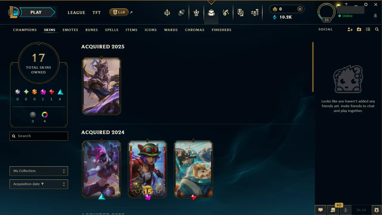 🌍 EUW 👑 Season 16 (Current) 🔥 Emerald IV (13 LP) 📌️ ADC Main 💎️ WR:65% ✨️ 17 Skins 🔐 Lifetime Ownership 🏷️ #TH-G4J