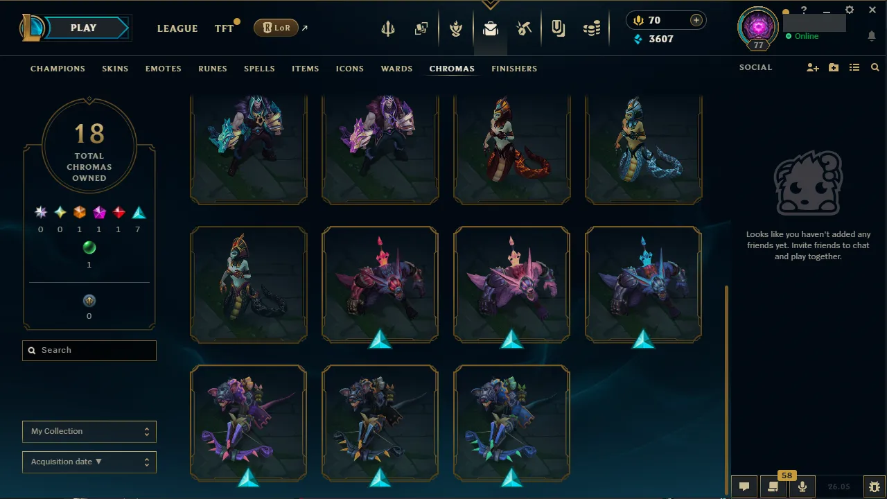 🌍 EUW 👑 Season 16 (Current) 🔥 Diamond II (36 LP) 📌️ Mid/Jungle 💎️ 20 Skins ✨️  🔐 Lifetime Ownership 🏷️ #TH-3XH