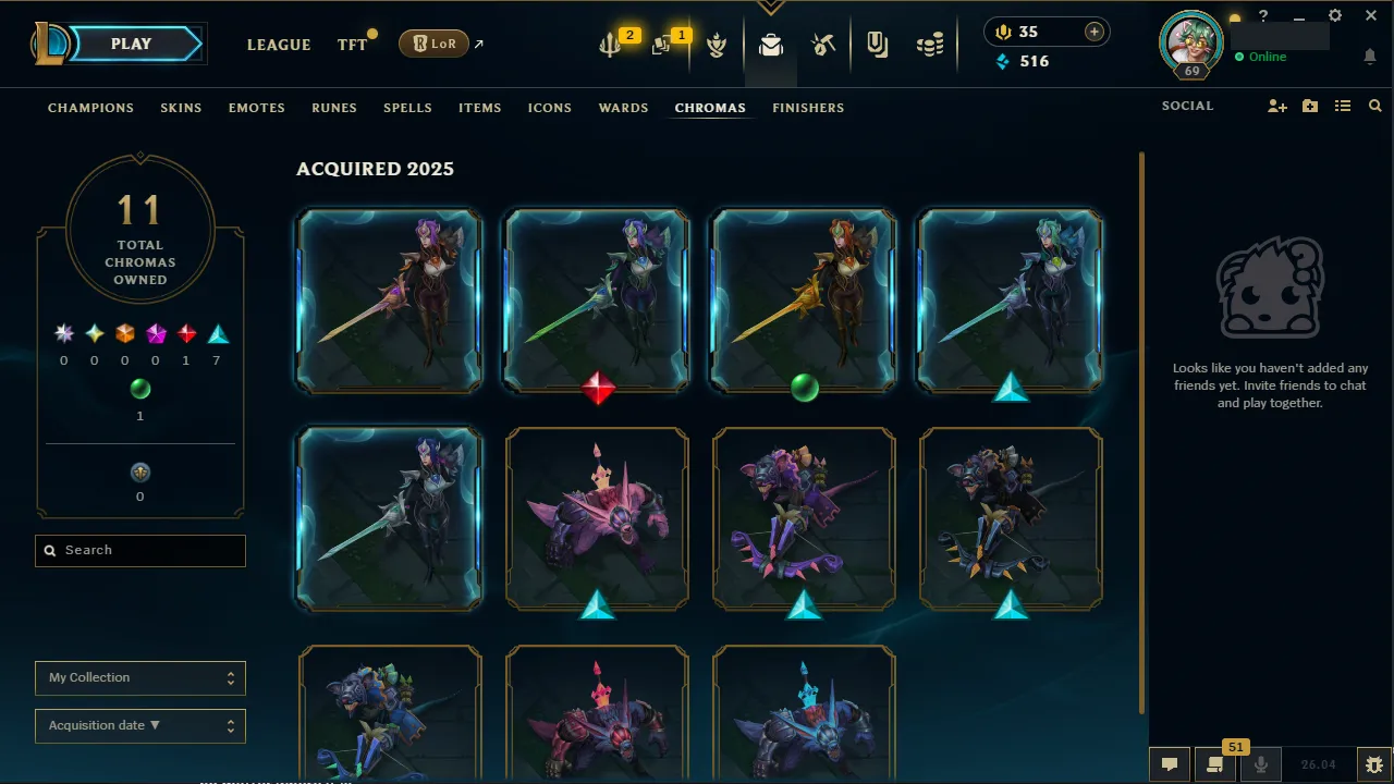 🌍 EUNE 👑 Season 16 (Current) 🔥 Diamond IV (76 LP) 📌️ Jungle Main 💎️ 109 Champs ✨️ 13 Skins 🔐 Lifetime Ownership 🏷️ #TH-4H7