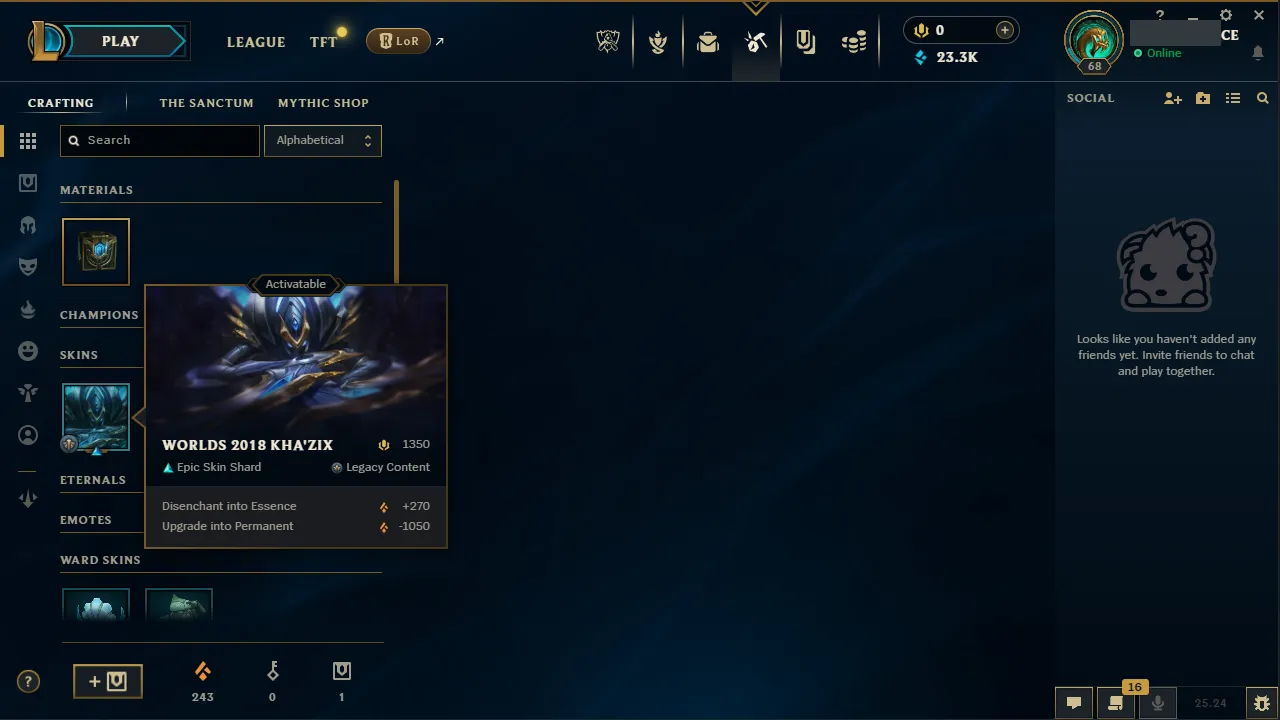 🌍 EUNE 🔒 Handlevel ⚡️ Diamond I (8 LP) 🥇 Jungle/Support ✨️ 52% WR 🔥 200LP Master Peak ✅ #TH-K1S