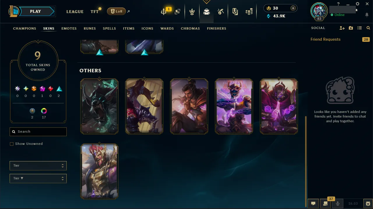 🌍 EUW 👑 Season 16 (Current) 🔥 Diamond I (20 LP) 📌️ Mid Main 💎️ Master Peak Current Season ✨️ Big Loot 🔐 Lifetime Ownership 🏷️ #TH-2S0