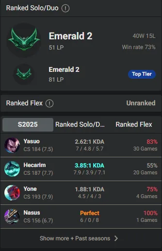 🌍 EUW 🔒 Handlevel ⚡️Emerald II (51 LP) 🥇 Mid/Jungle ✨️ WR:71% 🔥 +30LP Gains  📧 Full Access Account ✅ #TH-C93330