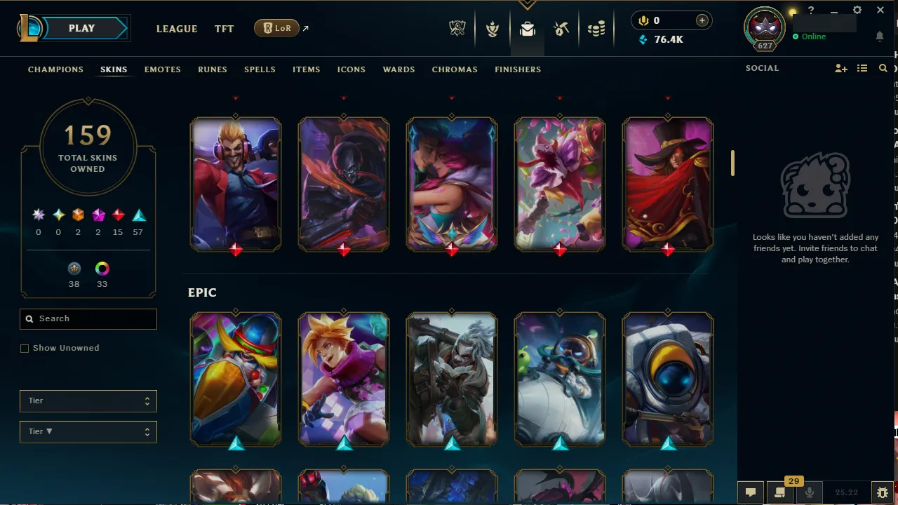 🌍 EUNE 🔒 Handlevel ⚡️ Diamond III (69 LP) ✨️ WR:67% 🔥 159 Skins + 152 Champions 📧 Full Access Account ✅ #TH-599