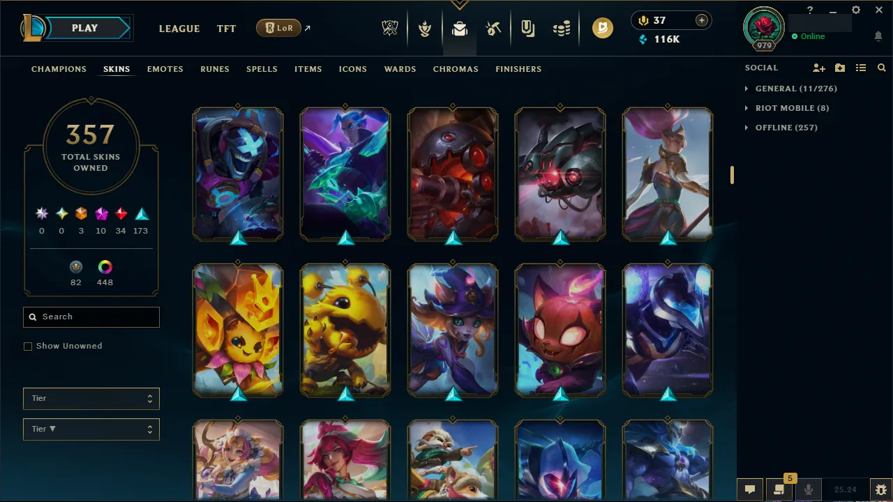 🌍 EUW 🔒 Handlevel ⚡️ Emerald I (75 LP) 🥇 ADC Main ✨️ 352 Skins + 458 Chromas 🔥 All Champs 📧 Full Access Account ✅ #TH-704