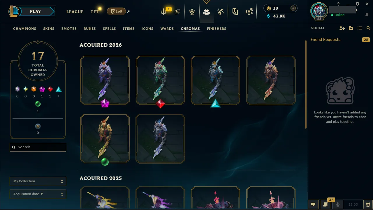 🌍 EUW 👑 Season 16 (Current) 🔥 Diamond I (20 LP) 📌️ Mid Main 💎️ Master Peak Current Season ✨️ Big Loot 🔐 Lifetime Ownership 🏷️ #TH-2S0