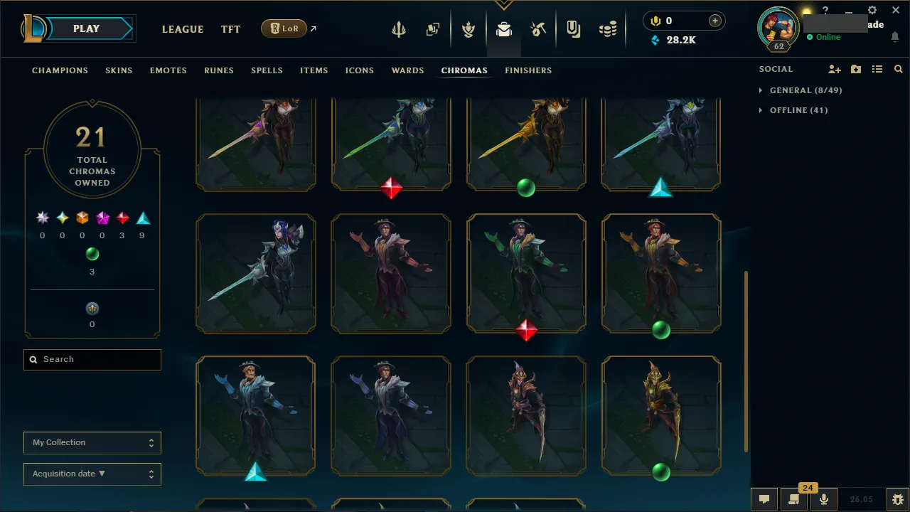 🌍 EUW 👑 Season 16 (Current) 🔥 Diamond IV (10 LP) 📌️ ADC Main 💎️ Highnoon Yone ✨️ 16 Skins 🔐 Lifetime Ownership 🏷️ #TH-6X8