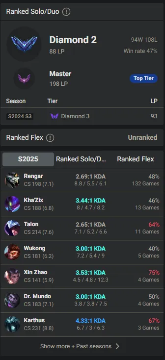 🌍 EUW 🔒 Handlevel ⚡️ Diamond II (88 LP) 🥇 Jungle Main ✨️ 200LP Peak 🔥 26 Skins 📧 Full Access Account ✅ #TH-701