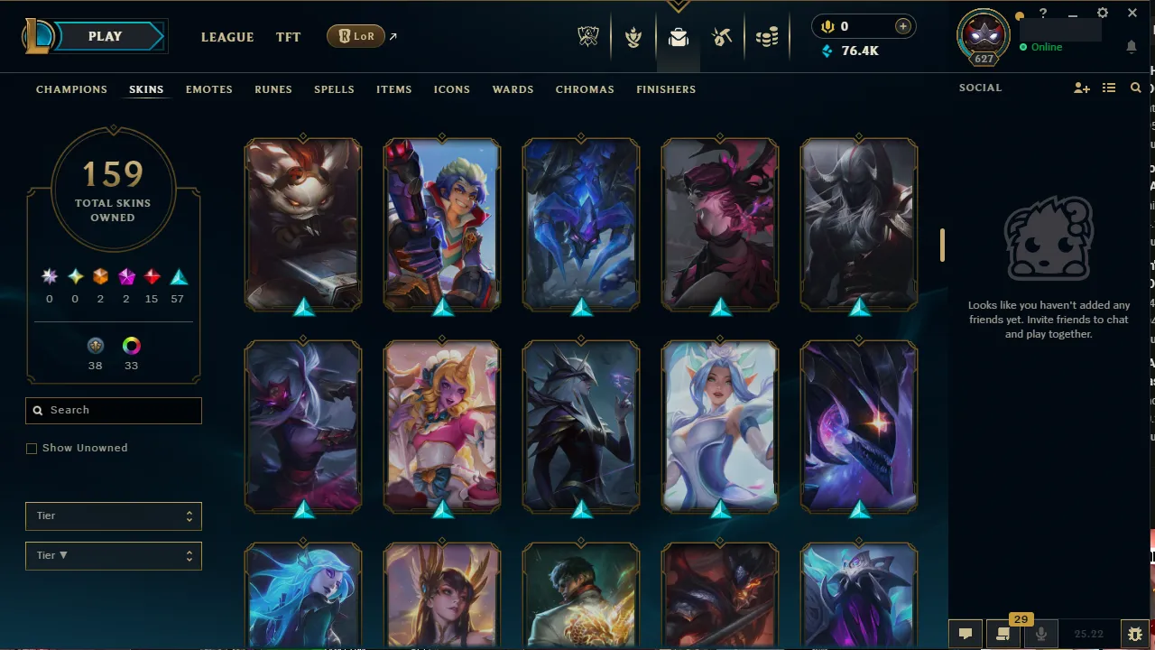 🌍 EUNE 🔒 Handlevel ⚡️ Diamond III (69 LP) ✨️ WR:67% 🔥 159 Skins + 152 Champions 📧 Full Access Account ✅ #TH-599