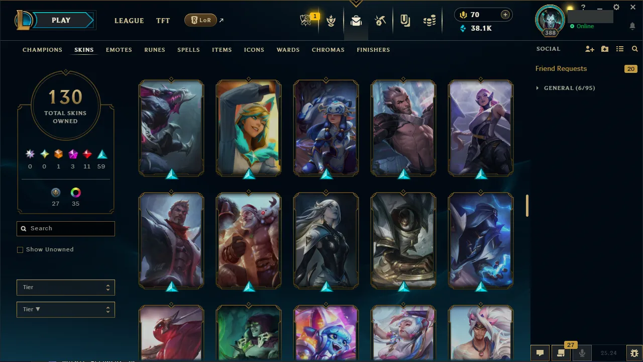 🌍 EUNE 🔒 Handlevel ⚡️ Emerald IV 🥇 Jungle Main ✨️ 130 Skins 🔥 All Champs 📧 Full Access Account ✅ #TH-0723