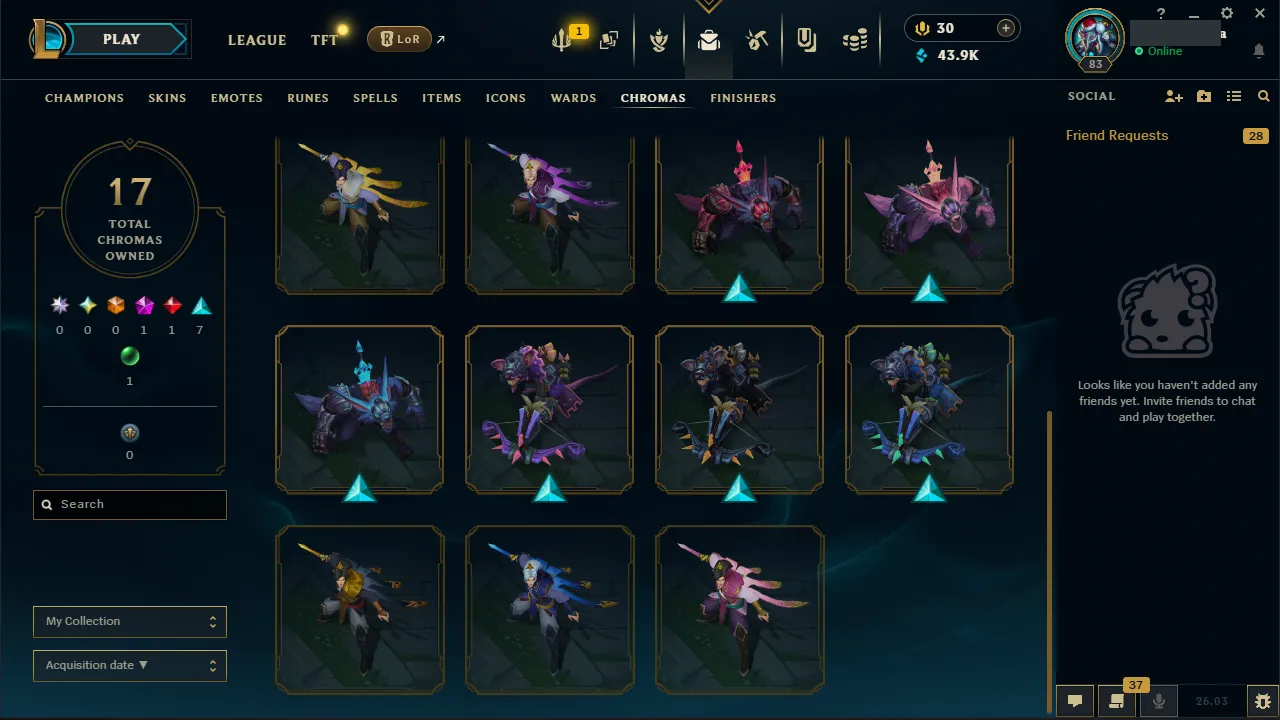 🌍 EUW 👑 Season 16 (Current) 🔥 Diamond I (20 LP) 📌️ Mid Main 💎️ Master Peak Current Season ✨️ Big Loot 🔐 Lifetime Ownership 🏷️ #TH-2S0